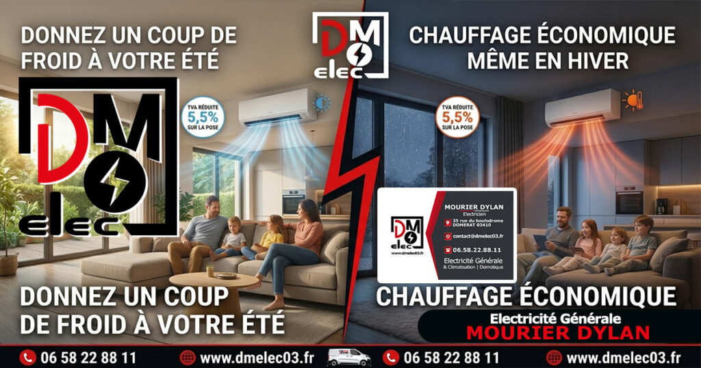 Climatisation Réversible & TVA 5,5% à Montluçon | DM ELEC 03